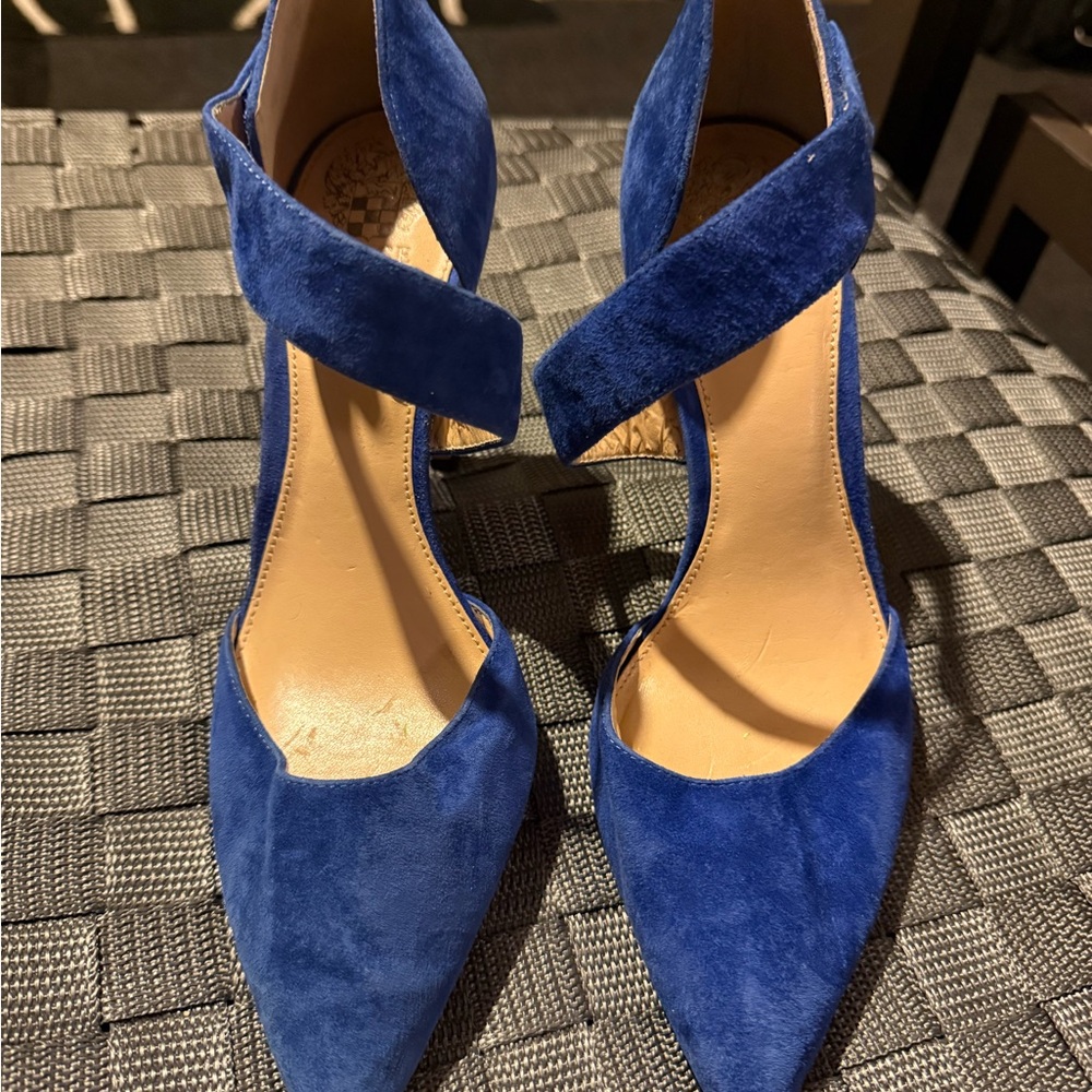 Vince Camuto Royal Blue Suede Heels